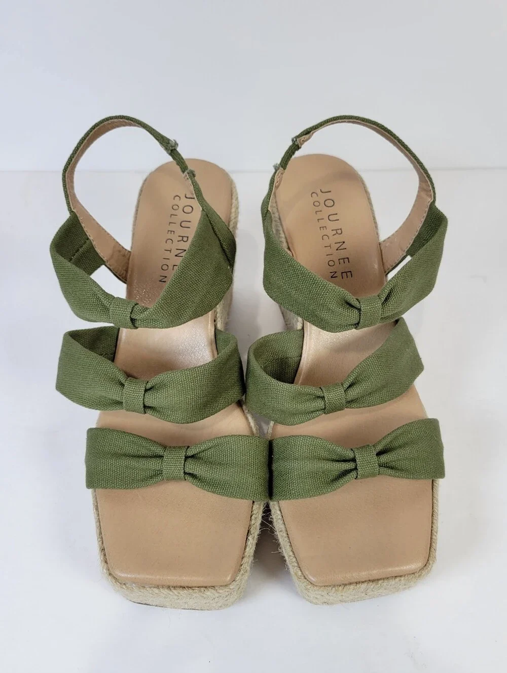 Journee Collection Santorynn Espadrille Wedge Sandal Boho Cottagecore Vacation